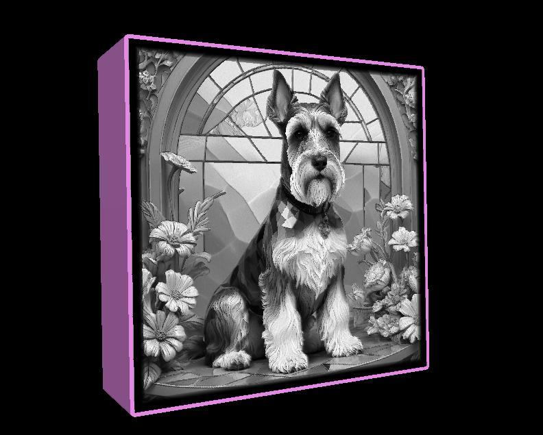Lightbox Miniature Schnauzer lithophane