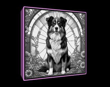 Lightbox Miniature American Shepherd lithophane