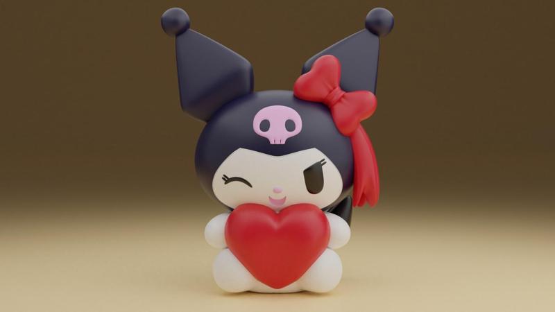 Kuromi sanrio valentine figure