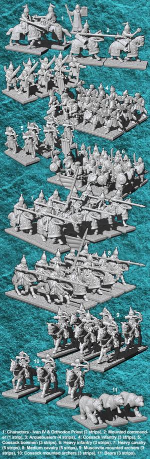 10mm Muscovite Russian Humans - Army Bundle