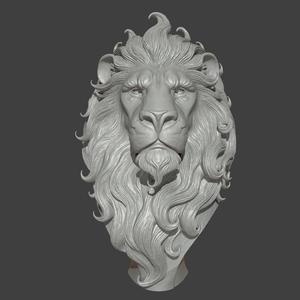 Majestic Lion Bust - Regal 3D Printable Sculpture