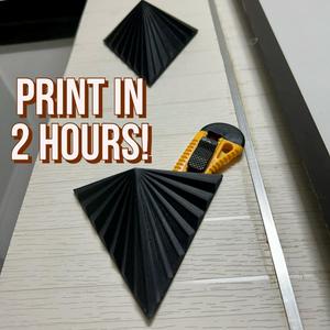 Wall mounted Geometric Triangular Tool and Accessory Holder with Sunburst Design