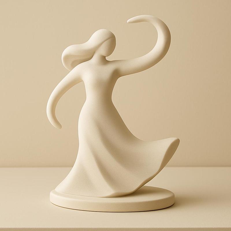 Minimalist Abstract Dancing Woman Sculpture
