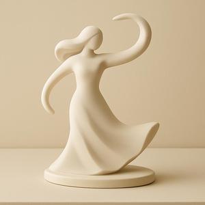 Minimalist Abstract Dancing Woman Sculpture