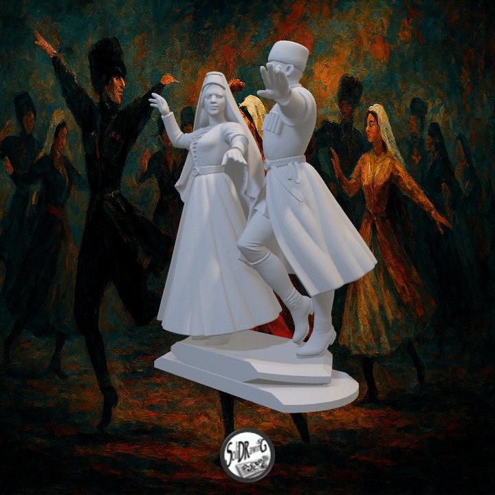 Elegant Caucasian Dance Pair - SoliDRawinGs SG008