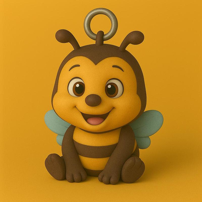 Cute Buzzy Bee Keychain | 3D Printable Cartoon Insect Charm for Kids & Gifts
