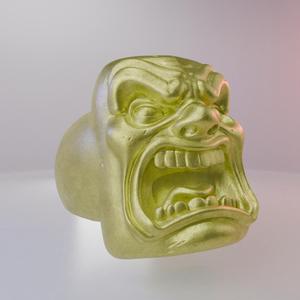 Anger Ring - Angry Ring - Angry Face Ring - Angry Ring