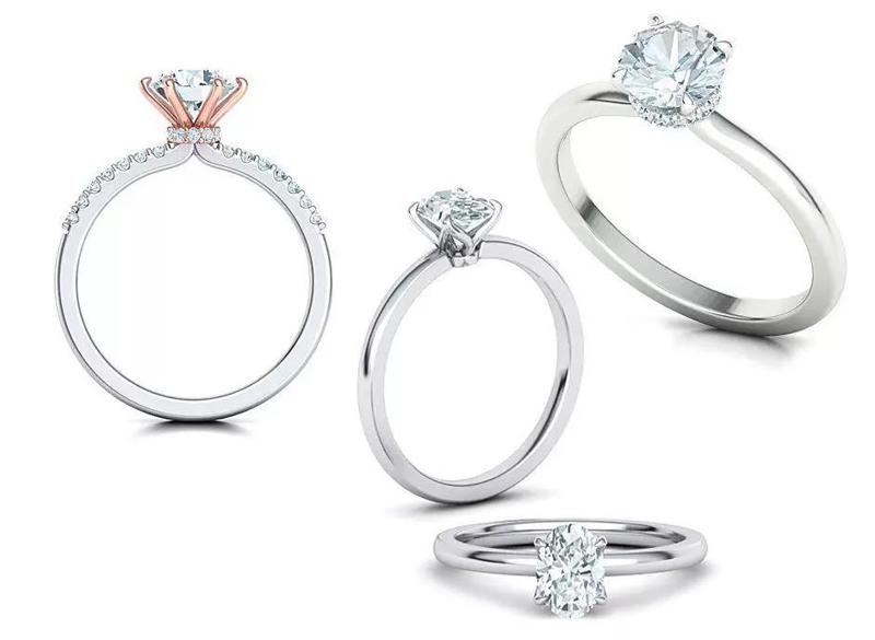 Solitaire rings Collection with discount