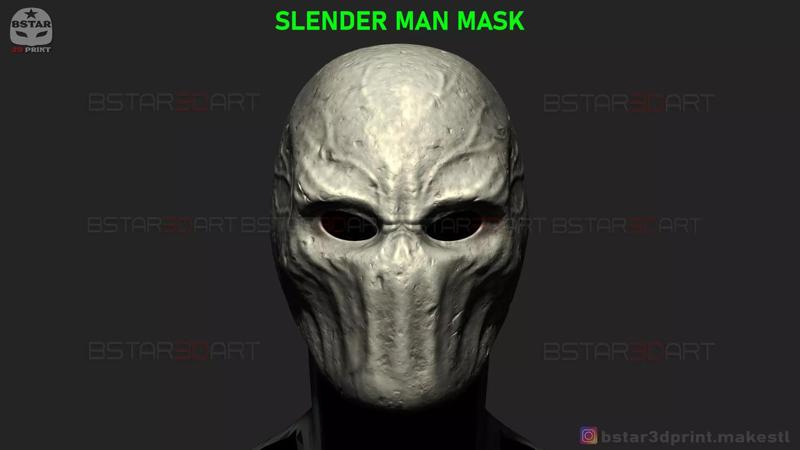 Slender Man Mask - Horror Scary Mask - Halloween Cosplay