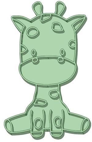Whole giraffe jungle cookie cutter