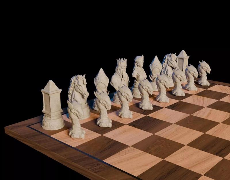 Medieval Chess Set - Historical Chess Set - Knight Chess Set