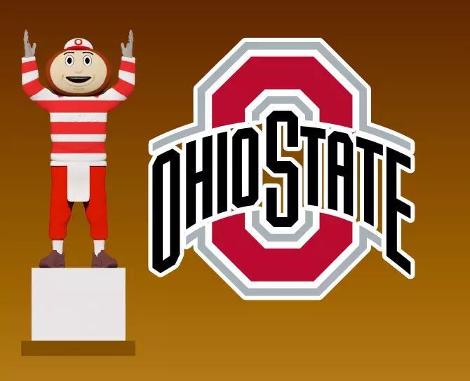 BRUTUS BUCKEYE - OHIO STATE UNIVERSITY - MASCOT