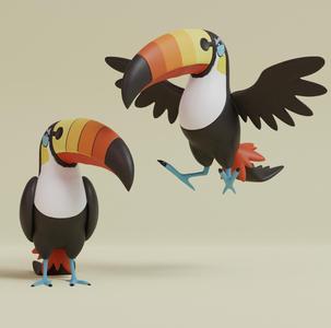 Pokemon - Toucannon with 2 poses
