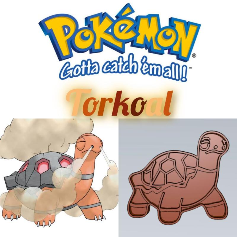 AMAZING POKEMON torkoal COOKIE CUTTER STAMP CAKE DECORATING