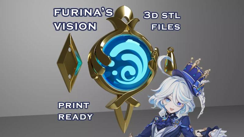 Furina Vision Set -- Genshin Impact Cosplay -- 3D Print Ready