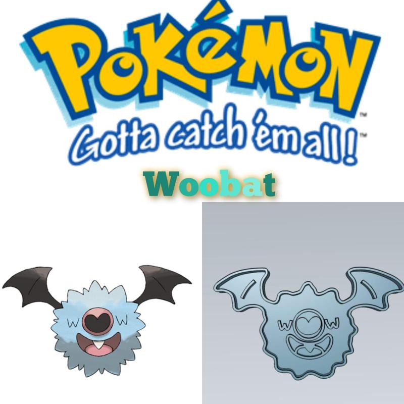 AMAZING POKEMON woobat COOKIE CUTTER STAMP CAKE DECORATING