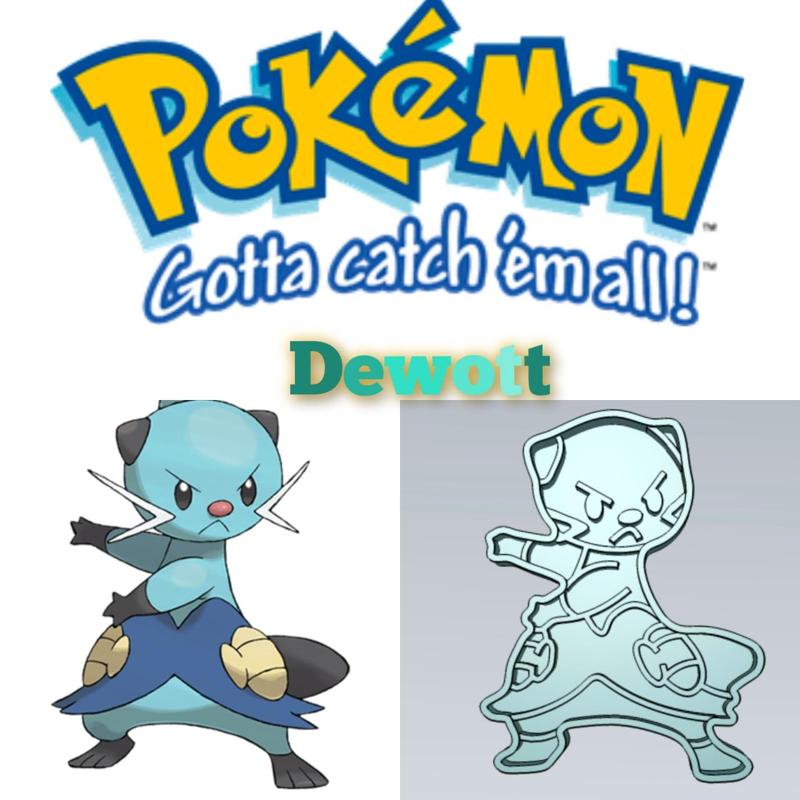 AMAZING POKEMON Dewott COOKIE CUTTER STAMP CAKE DECORATING