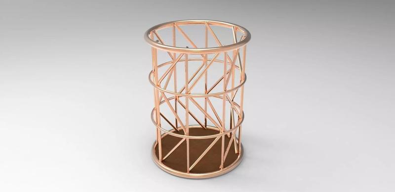 Copper Wire Pencil Pot