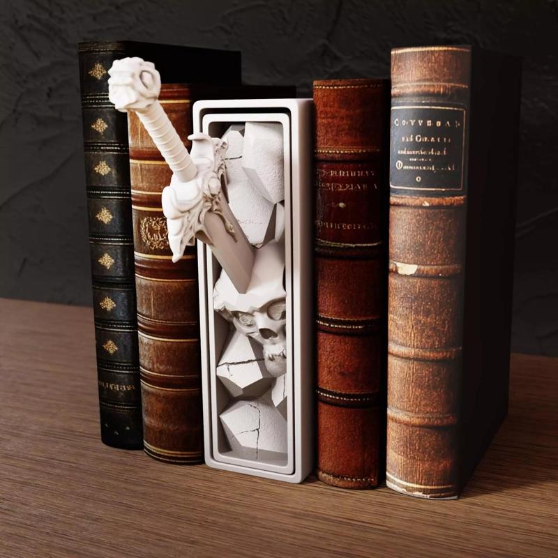Book Nook  Ends STL File  Organizer Box for Bookworms  Gift