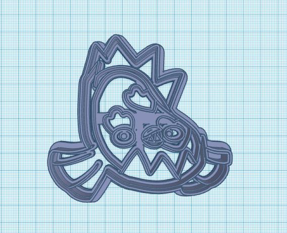 Pokemon: Galarian Stunfisk Cookie Cutter