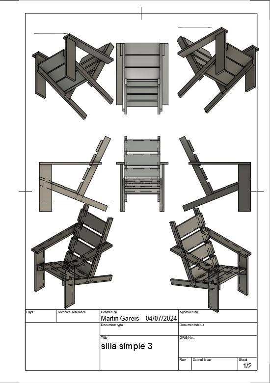 silla super sencilla de jardín