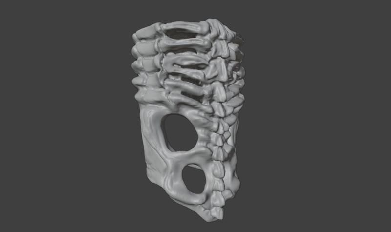 Papa V Perpetua Bolo Tie Ribcage Slip