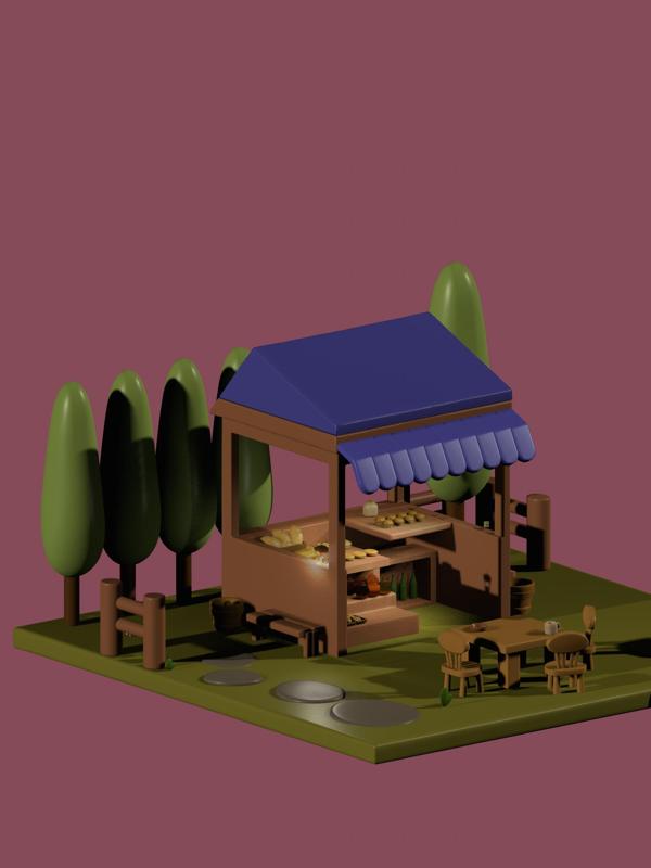 Market Stall Diorama