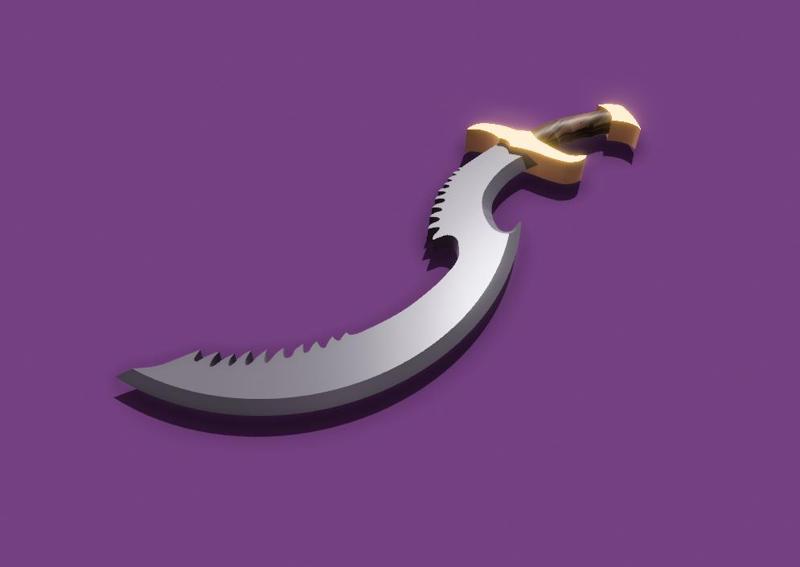 Curved Fantasy Sword