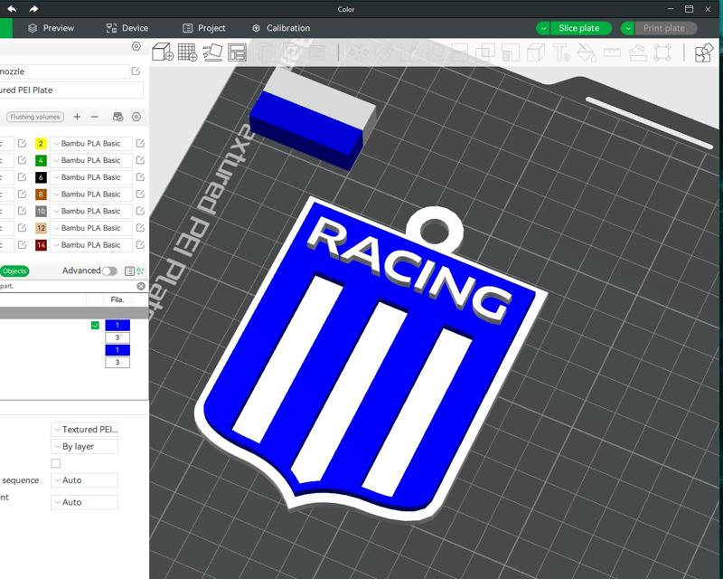 AFA Racing club Coaster necklace and keychain Color Printable