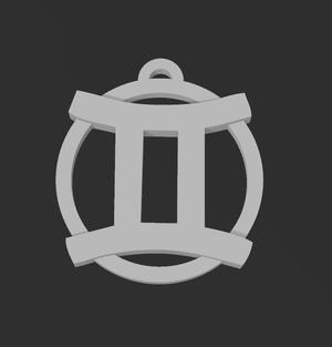 Gemini keychain necklace HD 12