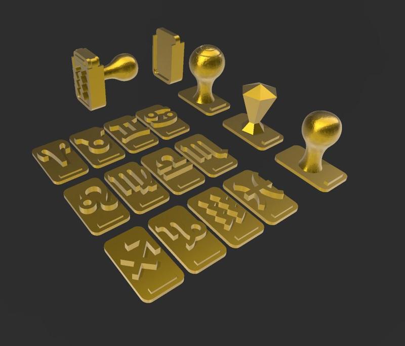 Zodiac changeable stamps pack