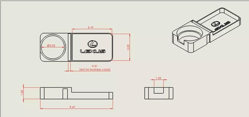 LEXUS 2IS CUP HOLDER  2006-2013