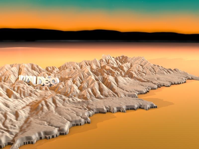 Modelo digital del terreno del Ayuntamiento de Valdés (Luarca) Asturias.