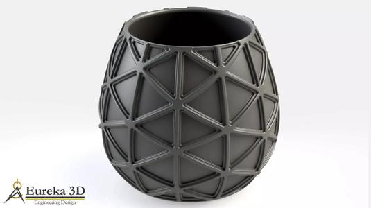 TRINAGULAR POT AND DODECAHEDRON POT