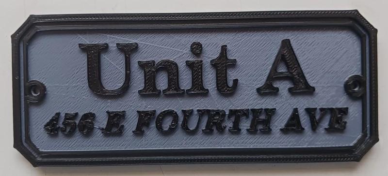 Address Plaque Maker