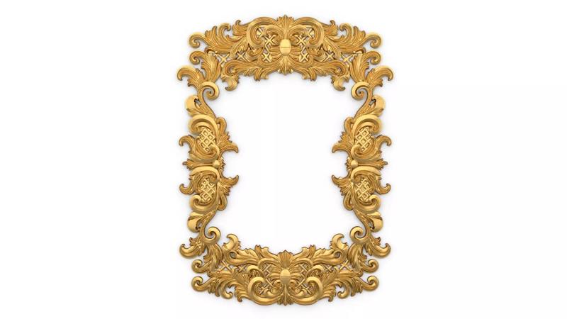 Plaster decorative frame wall ornament onlay 02