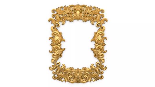 Plaster decorative frame wall ornament onlay 02