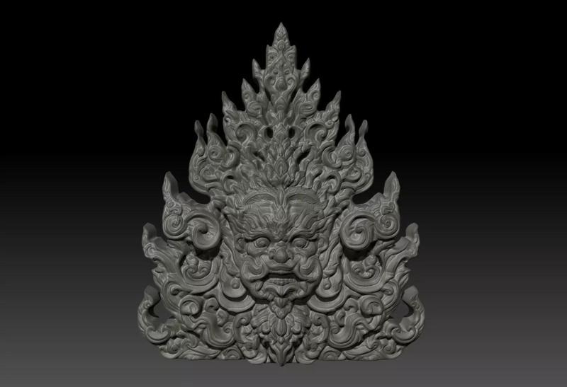 Thai Ornament Decor Bas Relied 14 - 231008