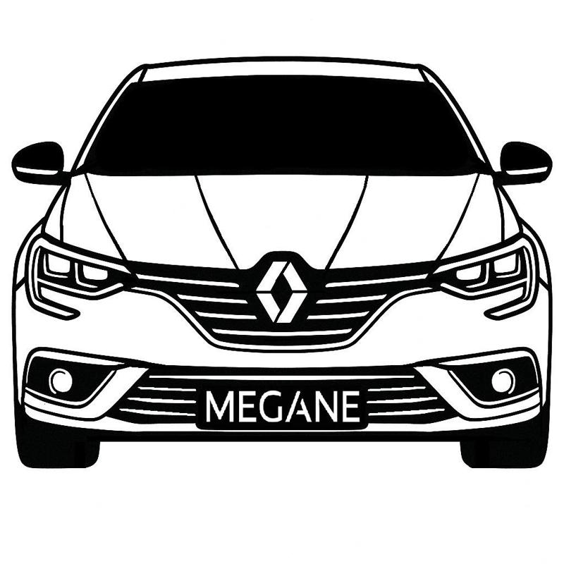 Renault Megane 4 - 2D ornamental - KEYCHAIN Megane 4