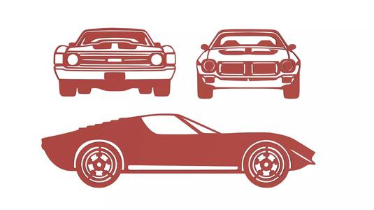 Modern Car Wall Decoration - Handmade 3D Model