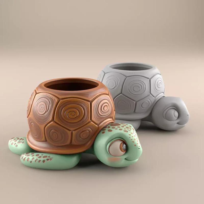 Cute Turtle Planter Urn candy container candle holder