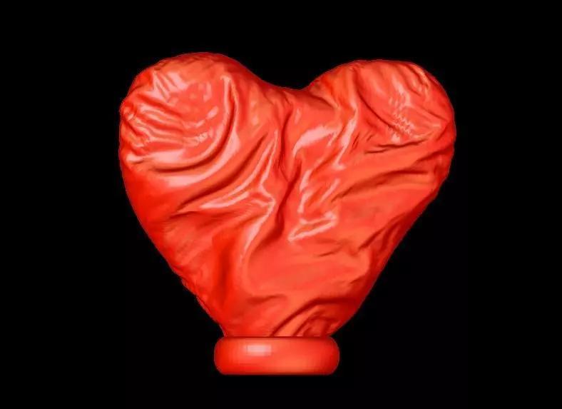 Crumpled Cloth Heart