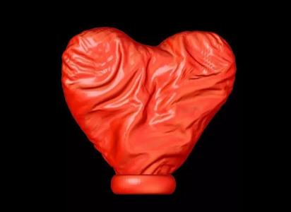 Crumpled Cloth Heart