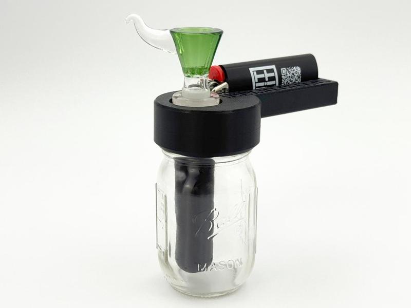 Lil Bub v1. Mini mason jar bubbler/bong/water pipe