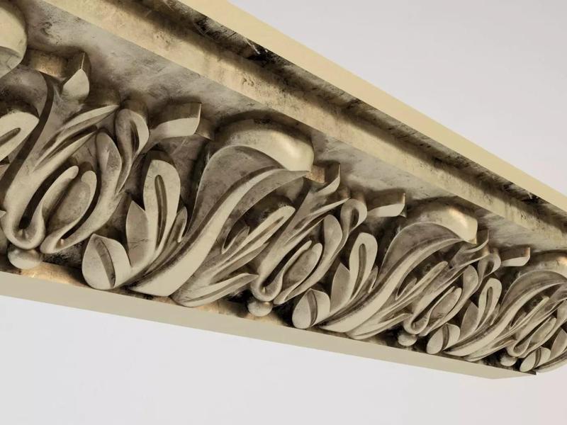 cornice ornately carved crown molding