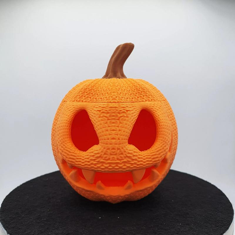 KNITTED CROCHET PUMPKIN MULTIPART TEALIGHT