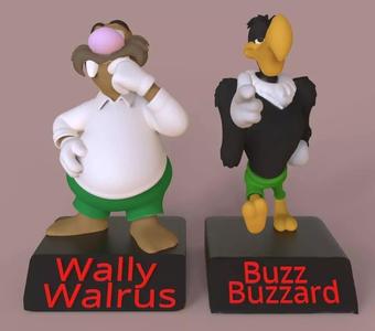 Wally Warlus and Buzz Buzzard