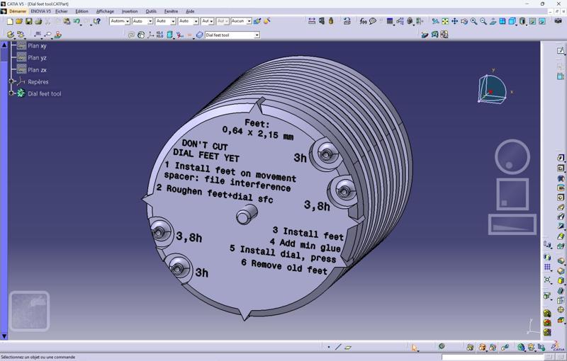 Seiko 28,5 Dial feet installation tool