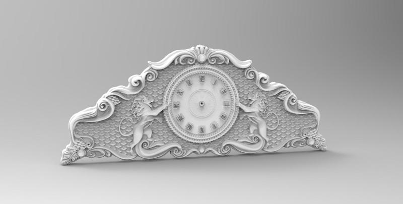 Desktop clock 3D  Carved