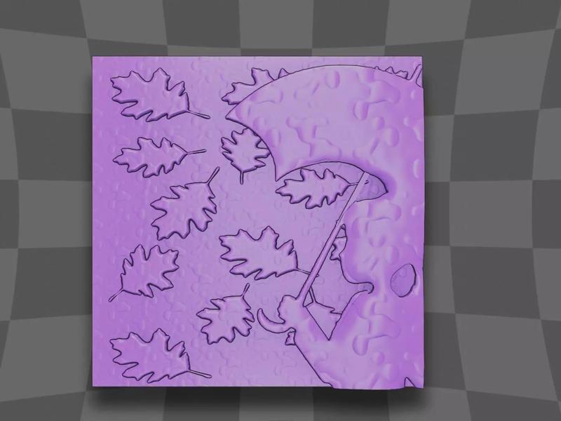 Autum little girl with umbrella